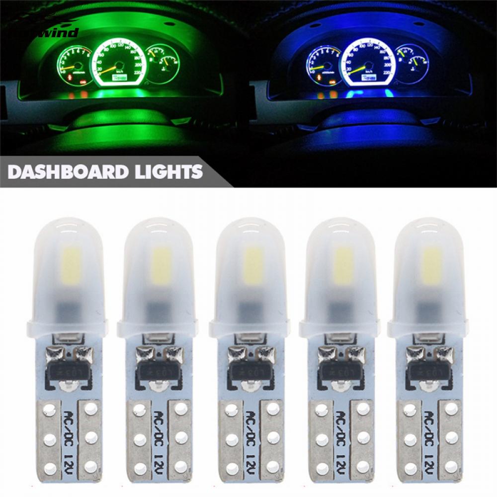 Hw Set 5 Bóng Đèn Led DC 12V T5 Cho Nội Thất Xe Hơi
