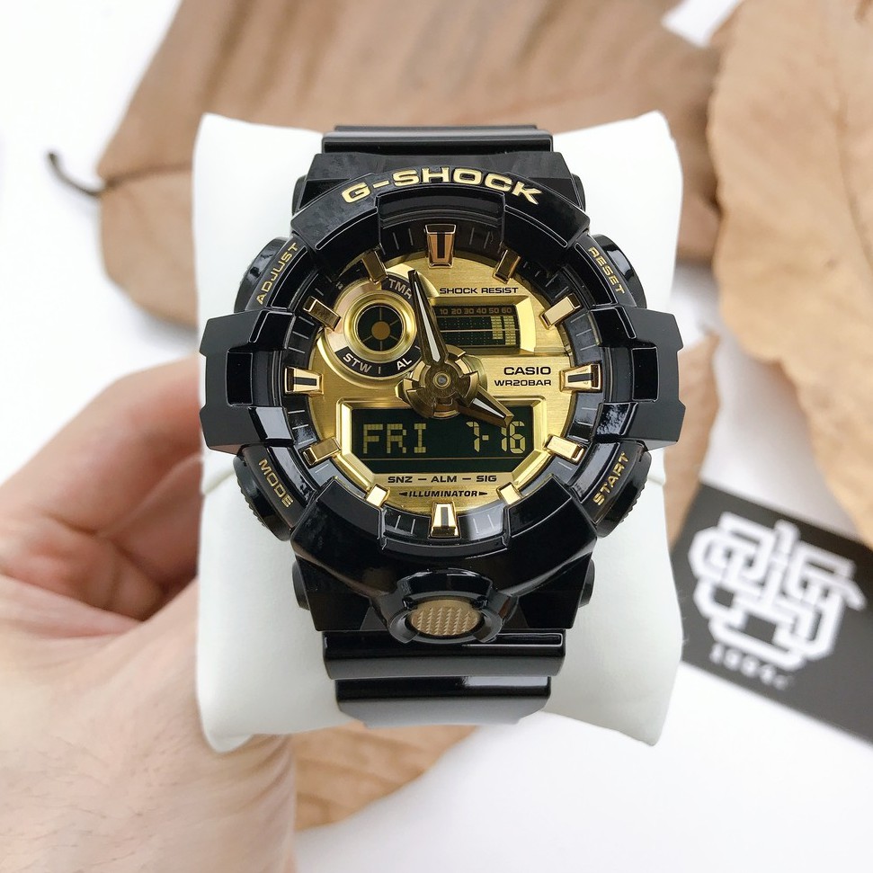Đồng hồ nam Casio G-SHOCK GA-710 / GA-710GB-1A chống va đập, hàng chính hãng