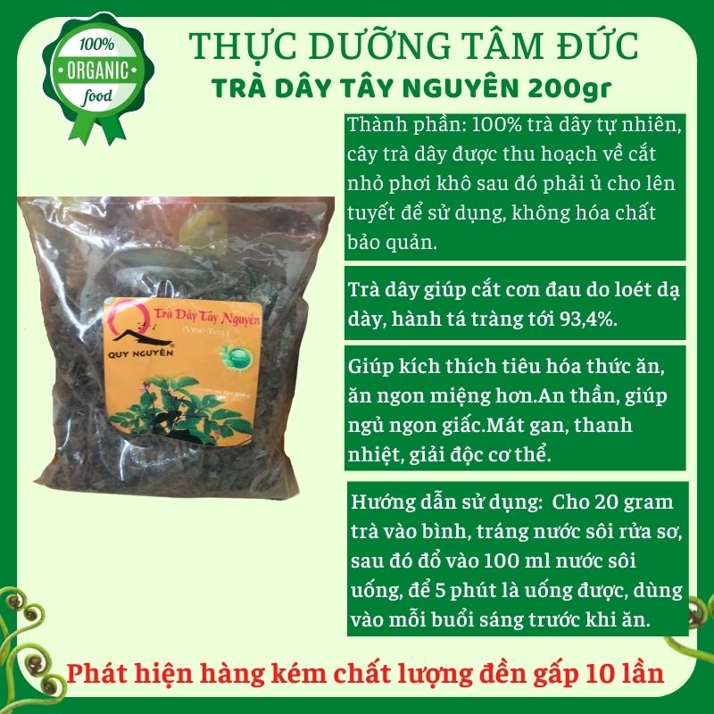 Trà Dây Tây Nguyên Quy Nguyên Thầy Tuệ Hải 200g - chùa Long Hương