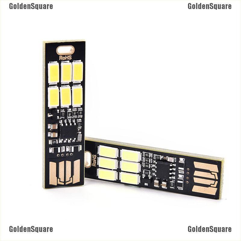 1 Bộ Nguồn usb mini 6 Đèn led Cảm Ứng Ánh Sáng Trắng Ấm / Thuần Khiết