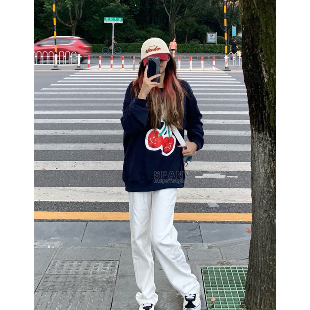 Mũ lưỡi trai nhung kẻ ghép vải thêu chữ thời trang thu đông Hàn Quốc cho cặp đôi