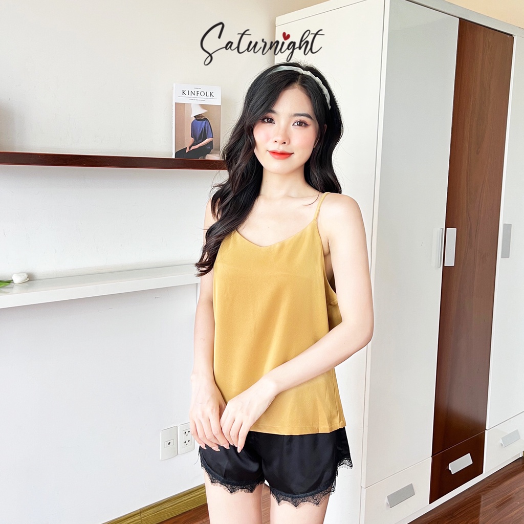 [Mã FAMARAL2 giảm 10K đơn 50K] Áo hai dây lụa, áo ngủ nữ mặc nhà cao cấp, mềm mại Saturnight | BigBuy360 - bigbuy360.vn