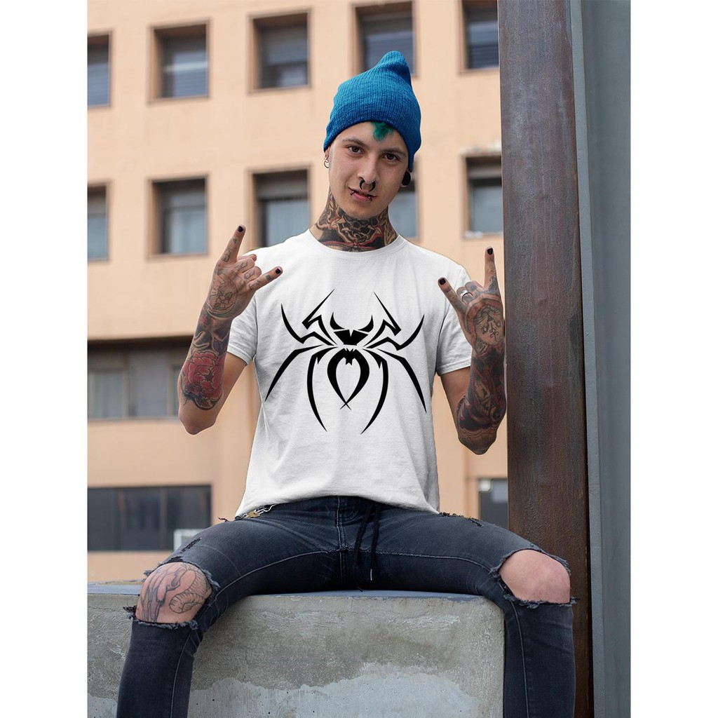 Áo thun Nam in hình biểu tượng spider man - Cotton Thun Phong Cách Cá Tính - Cực Chất Và Đẹp