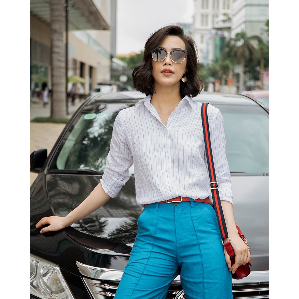 Áo Sơ Mi Linen New Tune Trắng Sọc F2 Fashion &amp; Freedom - SMW360