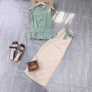 Sét trang phục nữ vải đũi thời trang