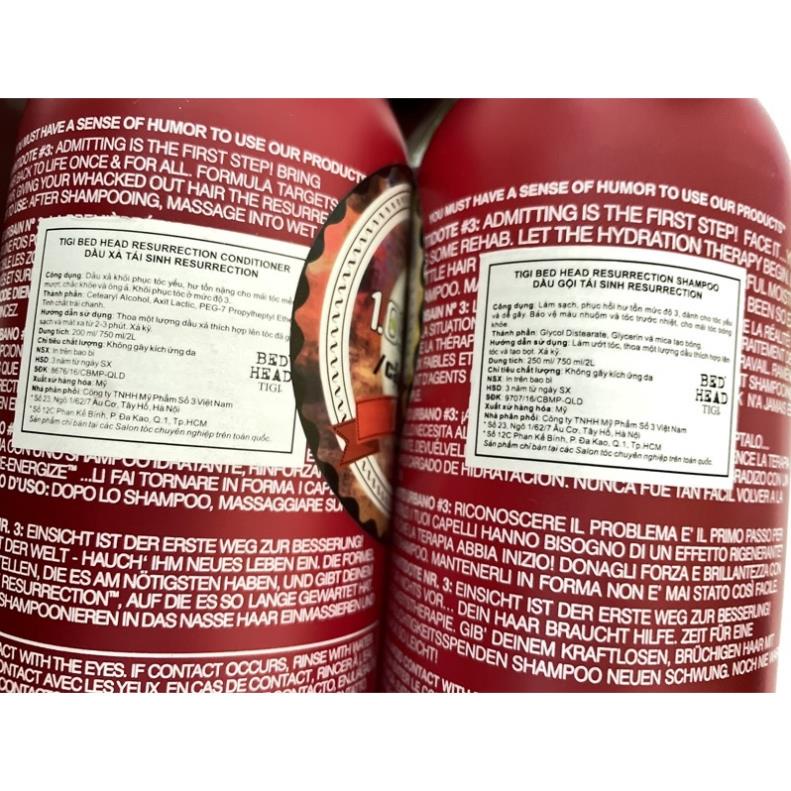 Cặp dầu gội & xả Tigi Red Bedhead 750 ml - PINK BEAUTY