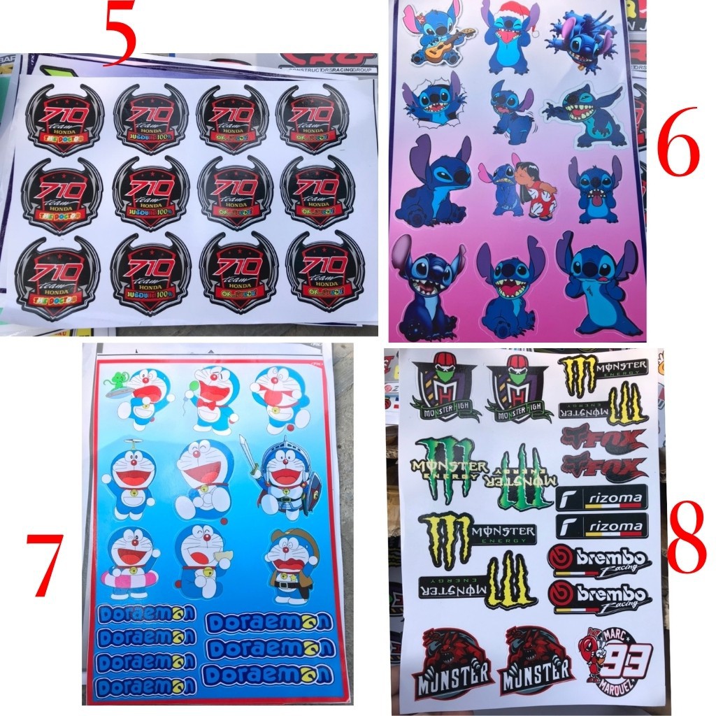 Tem dán xe motul chống thấm nước chống bay màu siêu đẹp