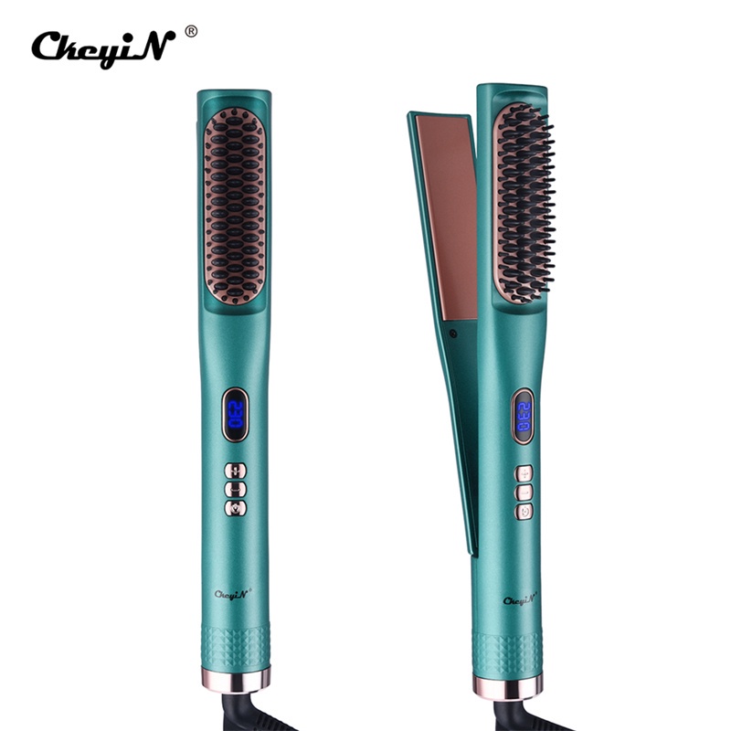 Lược CKEYIN HS512 duỗi và uốn tóc 2 trong 1 làm nóng nhanh
