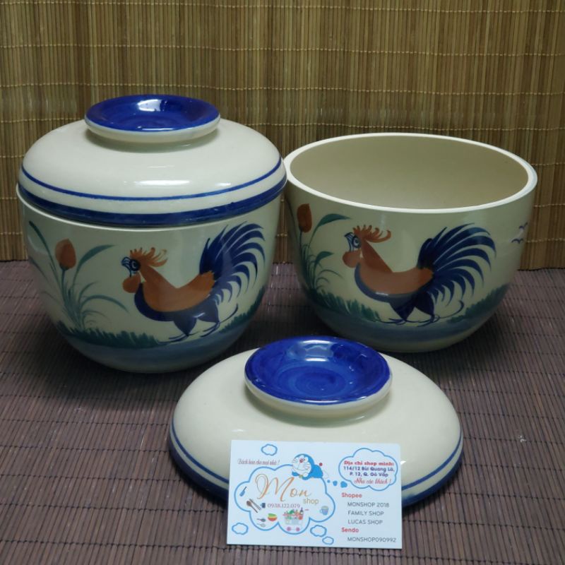 💢💢💫Siêu Phẩm Độc Lạ 😉 Thố Đá 40 Gốm Xưa Cao Cấp Vẽ Con 🐓🐓 GÀ (SIZE 17cm)