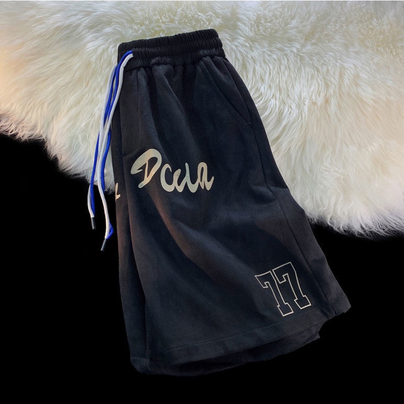 Quần Short Thể Thao Ống Rộng Thời Trang Retro Mỹ Dành Cho Nam
