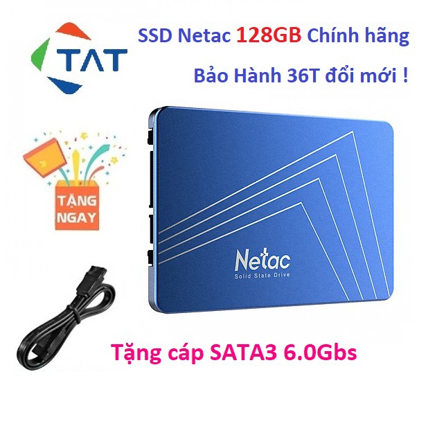 [Mã 153ELSALE2 giảm 7% đơn 300K] Ổ Cứng SSD 128GB 2.5 inch Netac Chính Hãng - Bảo hành 36 Tháng 1 đổi 1