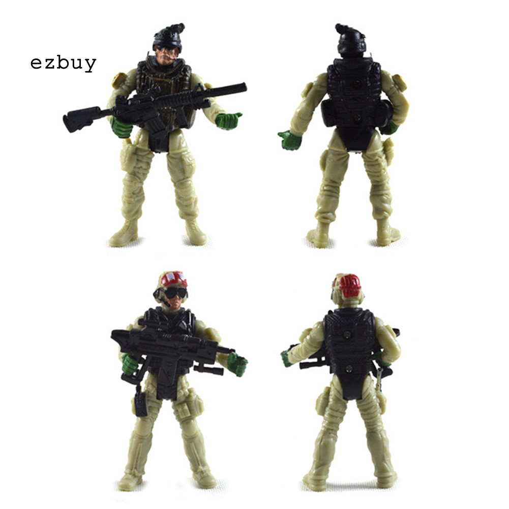 【EY】6Pcs/Set Military Force Army Soilder Assembly Model Mini Action Figures Kids Toy
