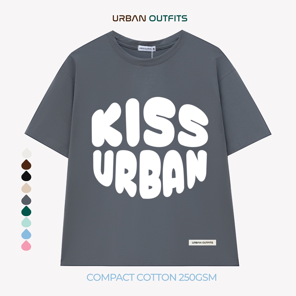 Áo Thun Tay Lỡ Form Rộng URBAN OUTFITS ATO169 Local Brand In Kiss Urban ver 2.0 Chất Vải 95% Compact Cotton 250GSM Dầy