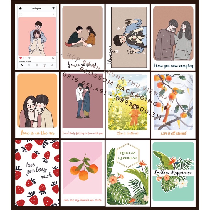 Set 20 thiệp Valentine đáng yêu