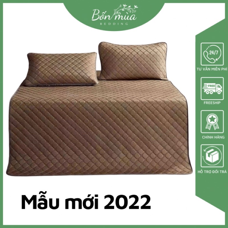 Chiếu điều hoà cao su non, chiếu Latex mẫu mới 2022 hoạ tiết trần trám/ vân tròn, lõi cao su dày- đủ kích thước