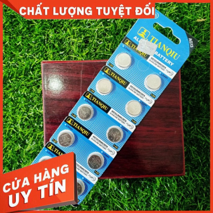 [LOẠI TỐT] Pin đồng hồ cúc áo AG10 LR1130, AG13 LR44 Vỉ 1 viên 1.5V Alkaline Tianqiu dùng cho nhiều thiết bị