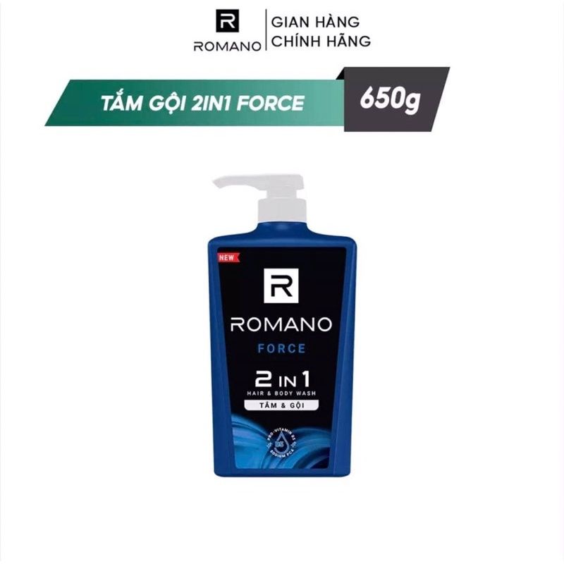 Sữa tắm 2in1 Romano 650g