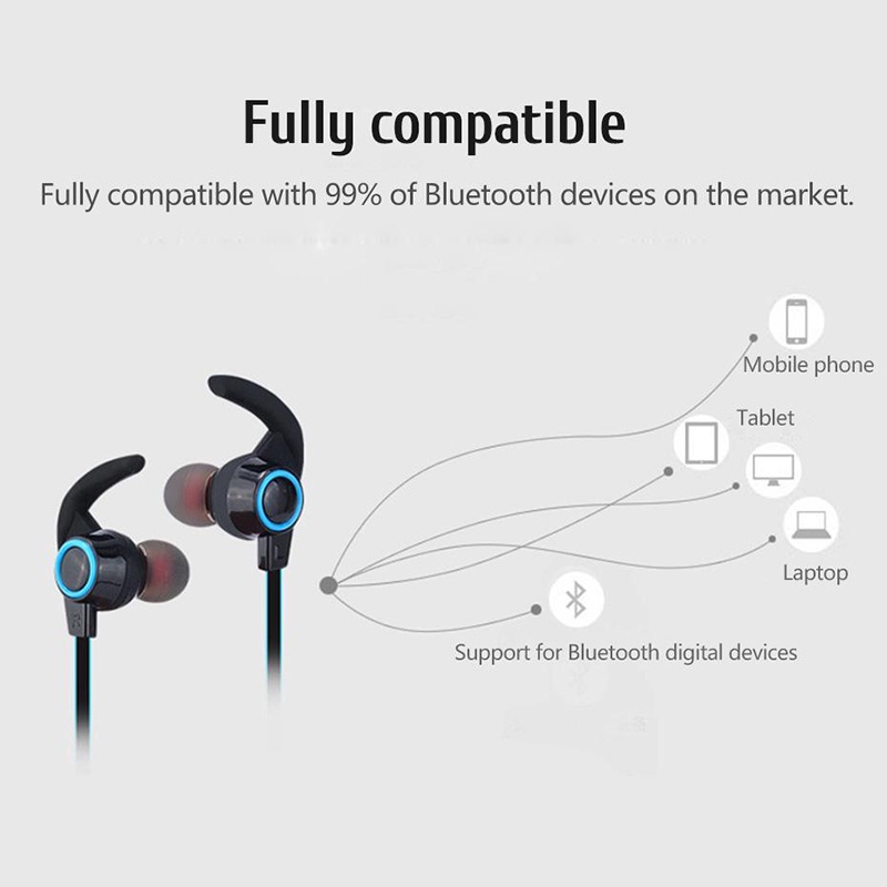 Tai Nghe Nhét Tai Thể Thao Kết Nối bluetooth M165 Chống Nước Có Cáp Sạc