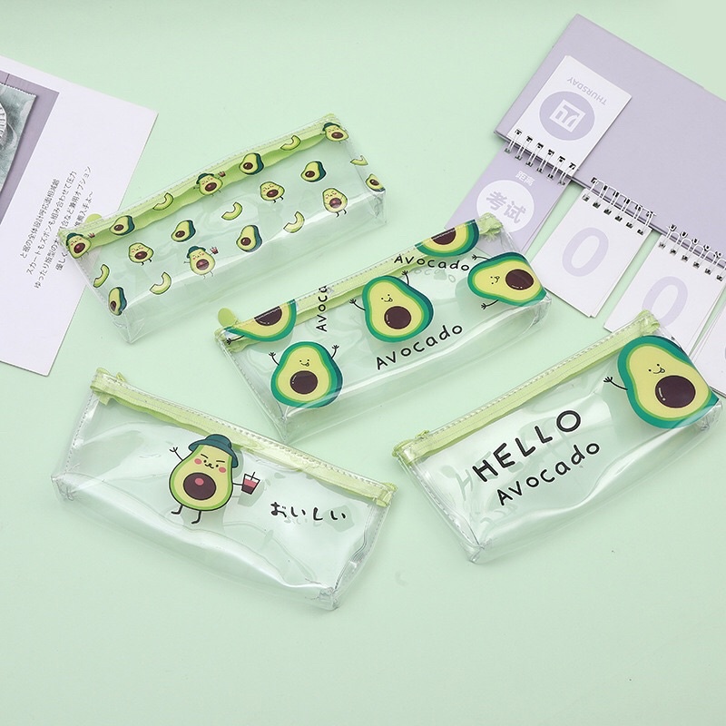 Hộp bút bơ trong