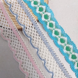 Ren chỉ cotton trang trí , size 1.8cm  đến  5cm ( 2 mét)