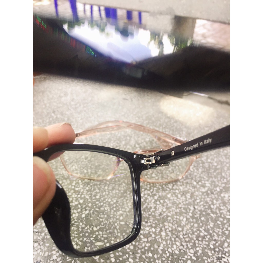 Gọng kính cận Chrome Heart mắt vuông nhựa dẻo thời trang nam nữ unisex