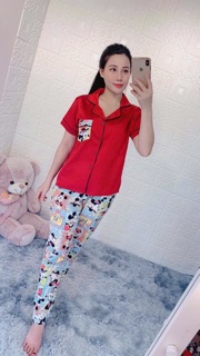 BỘ LỤA SATIN TNQD HÌNH MICKY