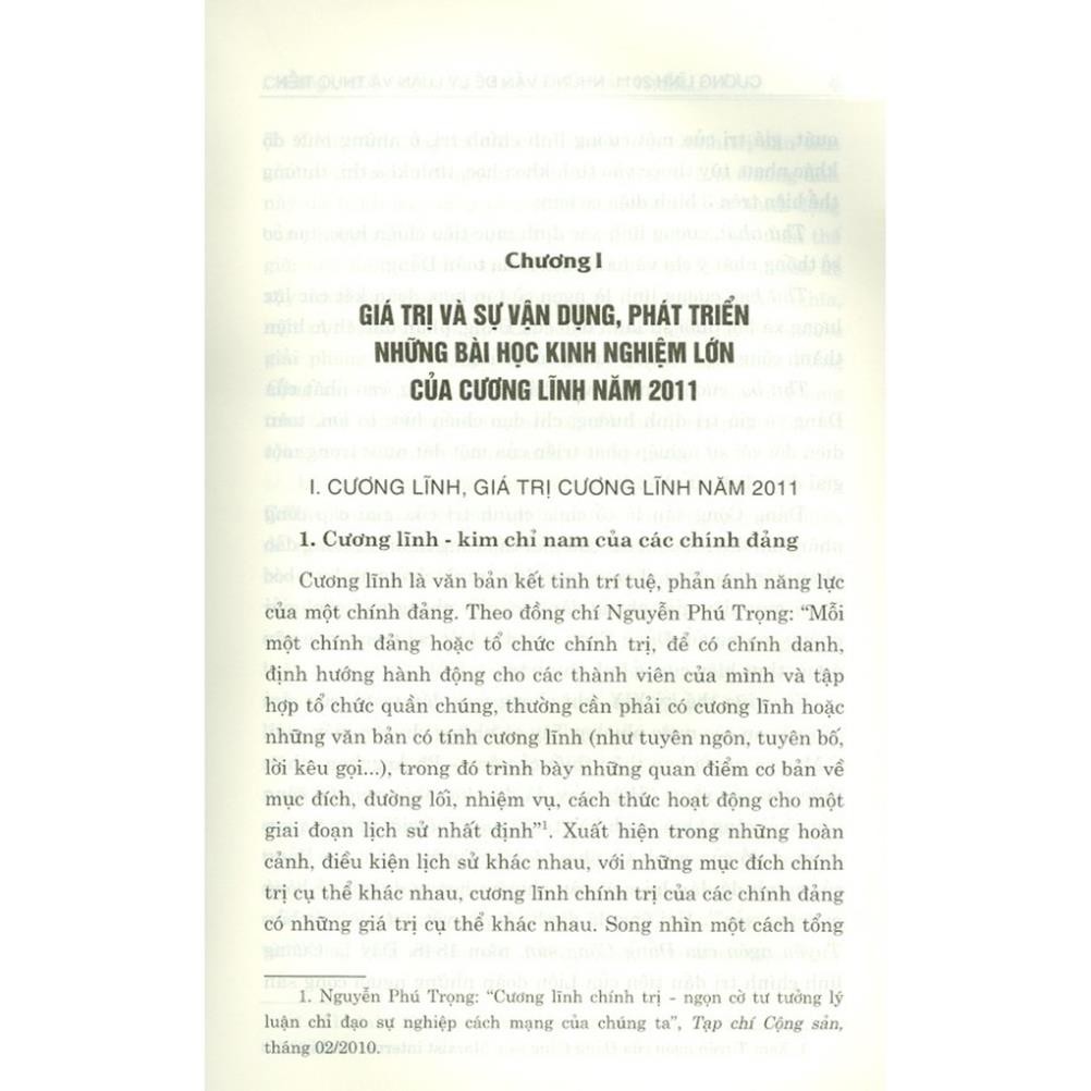 Sách - Cương Lĩnh 2011 - Những Vấn Đề Lý Luận Và Thực Tiễn Qua 10 Năm Thực Hiện - NXB Chính Trị Quốc Gia Sự Thật