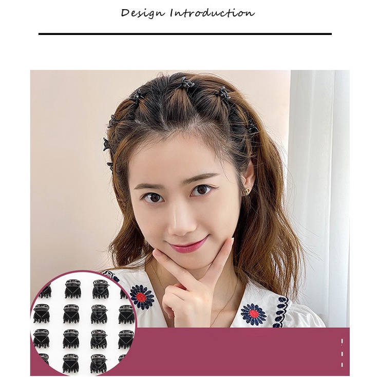 Set 5 Kẹp càng cua nhựa kẹp mái mini sắc màu dễ thương Tatitava