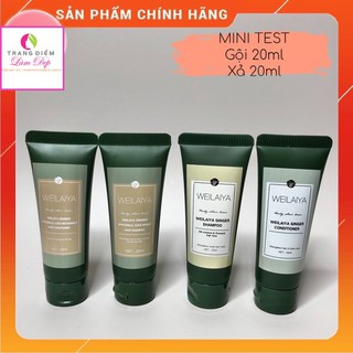 Bộ dầu gội xã, bộ dầu gộ xã weilaiya mini 20ml +20 ml