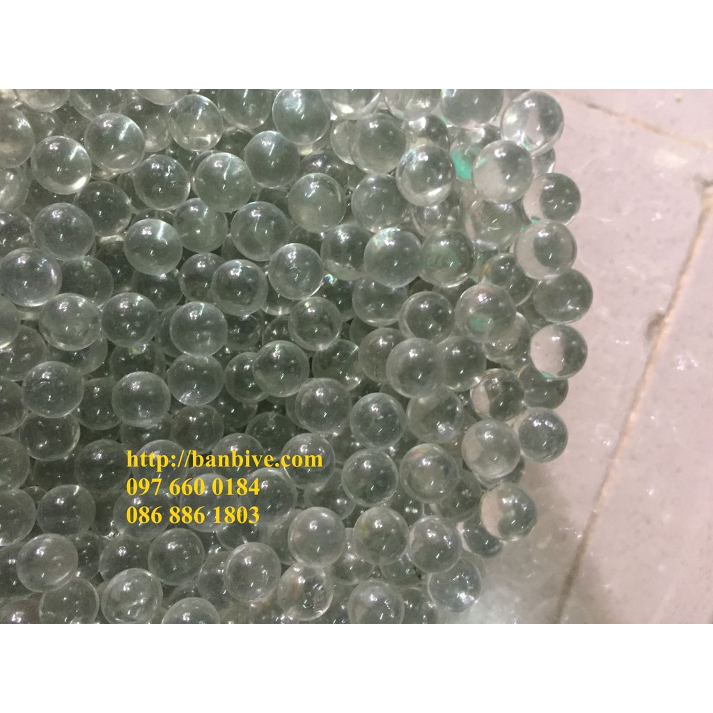 10 viên bi thuỷ tinh trong suốt đường kính 9mm