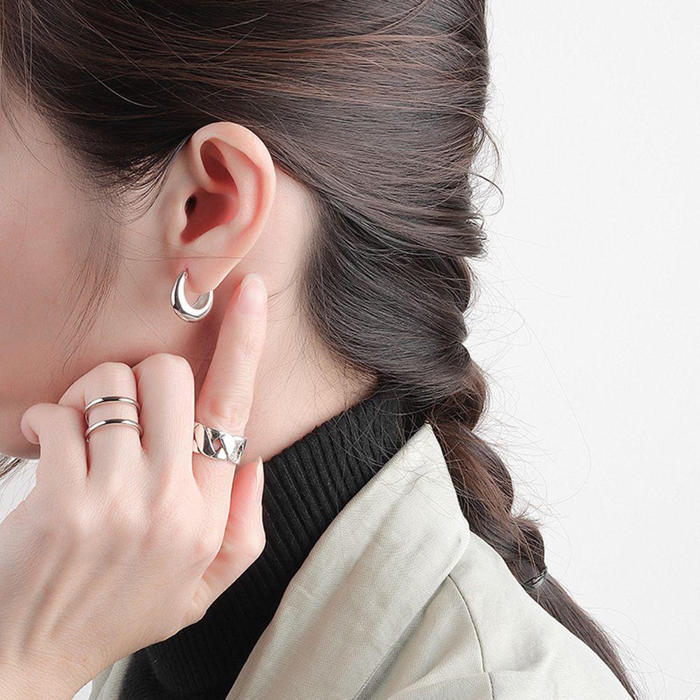 JUNE Khuyên Tai Dạng Vòng Thiết Kế Độc Đáo Thời Trang