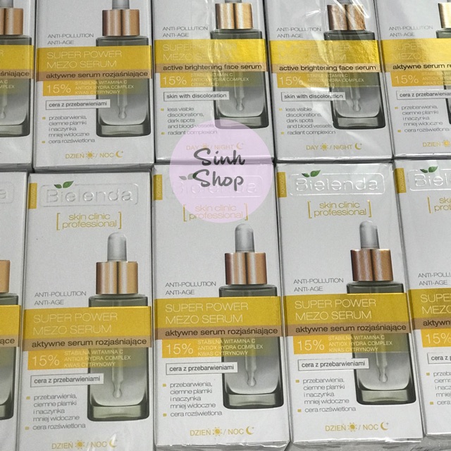 Serum Sáng DA Bielenda Professional Cho Da Nám Tàn Nhang 30ml