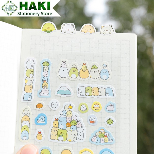 Sticker cute, hình dán sticker cute hoạt hình HAKI trang trí sổ đáng yêu dễ thương giá rẻ ST13