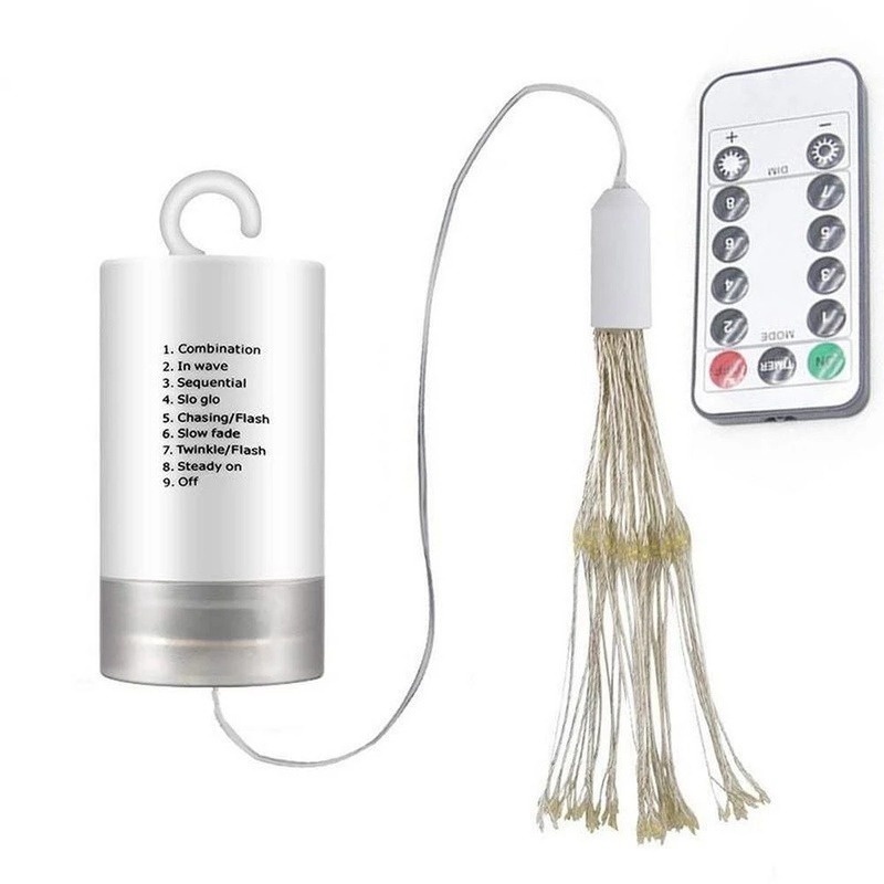 Dây Đèn LED 120/180 Bóng Hình Pháo Hoa Độc Đáo Trang Trí Nhà Cửa/ Sân Vườn