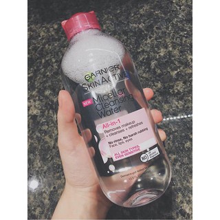 Nước tẩy trang Garnier Micellar Cleansing Water nắp hồng 400ml