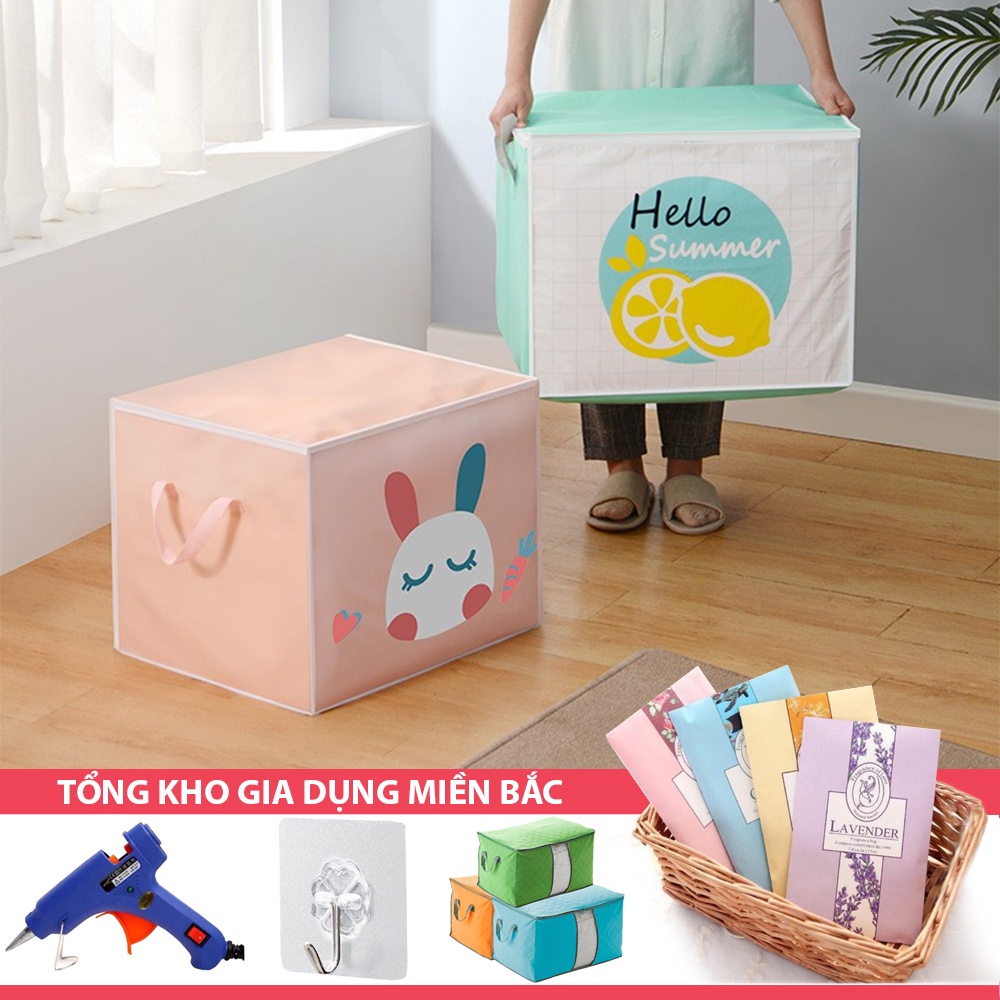 [Tổng Kho Sỉ] Túi Vải Đựng Quần Áo Chăn Màn Siêu Lớn HÌNH CUTE - Hộp Vải Đựng Cất Đồ Đa Năng, Đựng Gối Mền, Đồ Lót