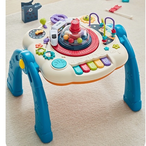 (tặng lego) Bàn nhạc 2 mặt đa năng, bàn đồ chơi nhạc kèm chơi xếp hình 2in 1 phát triển đa giác quan cho bé
