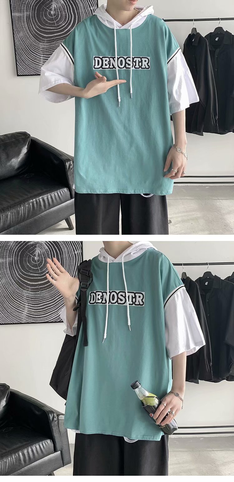 Áo Hoodie Tay Ngắn Phong Cách Hàn Quốc Năng Động Hợp Thời Trang Cho Nam Với 3 Màu Tùy Chọn | BigBuy360 - bigbuy360.vn