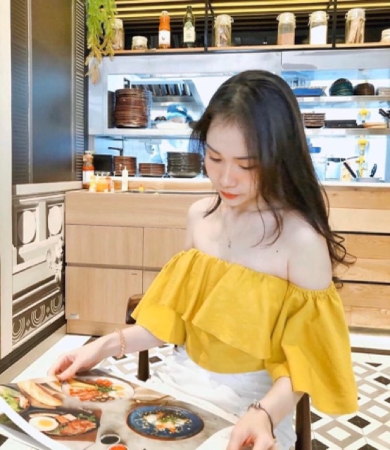 [FREE SHIP] Set 3 món gồm áo trễ vai + chân váy + dây áo