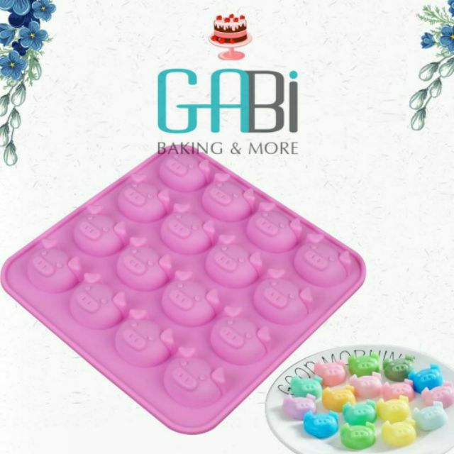 Khuôn socola silicon hình mặt heo