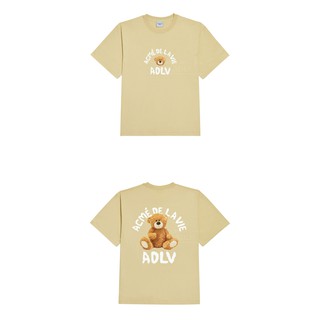 Áo thun ngắn tay cổ tròn ADLV Teddy Bear (Bear Doll) Beige - Màu Be (Vàng Nâu) Unisex