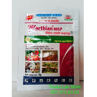 MARTHIAN 90SP -  Trừ Bệnh Đốm Sọc Vi Khuẩn, Vàng Lá, Xì Mủ Trên Cây Trồng gói 3g