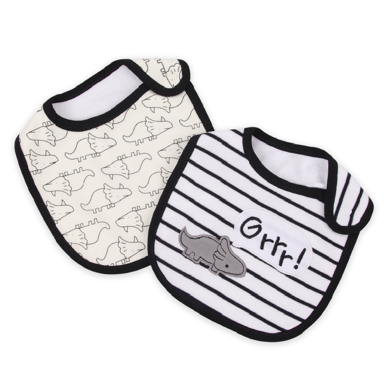 Yếm cúc chất cotton siêu mềm Sunnozy 0-12m set 2c