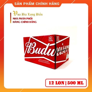 Bia BUDWEISER - King of Beer, Bia Mỹ bán chạy nhất thế giới, Nồng độ cồn 5%, Thùng tiêu chuẩn 12 lon x thumbnail