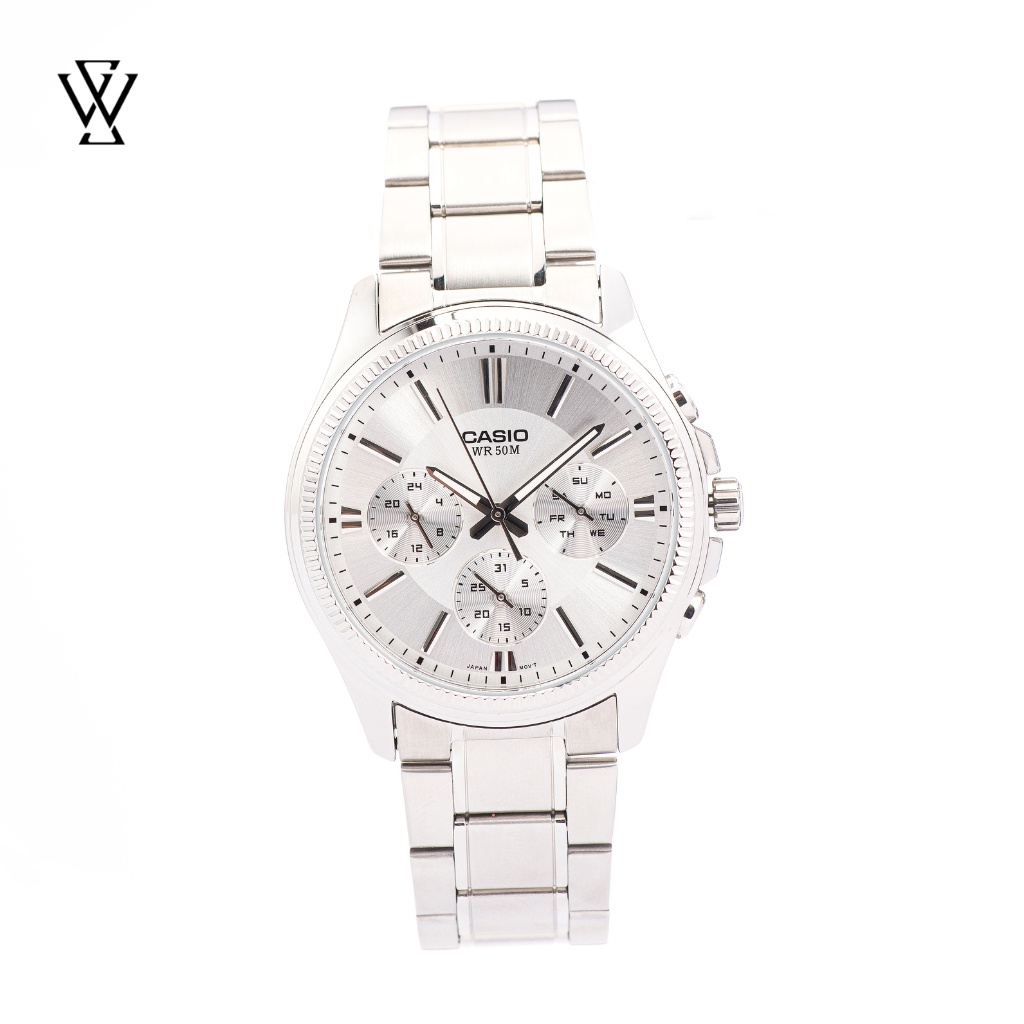 Đồng Hồ Quartz Nam Casio WATCHSTORE MTP-1375D-7AVDF Thiết Kế Mặt Kính Khoáng 42mm, Dây Kim Loại Và Vỏ Thép Không Gỉ