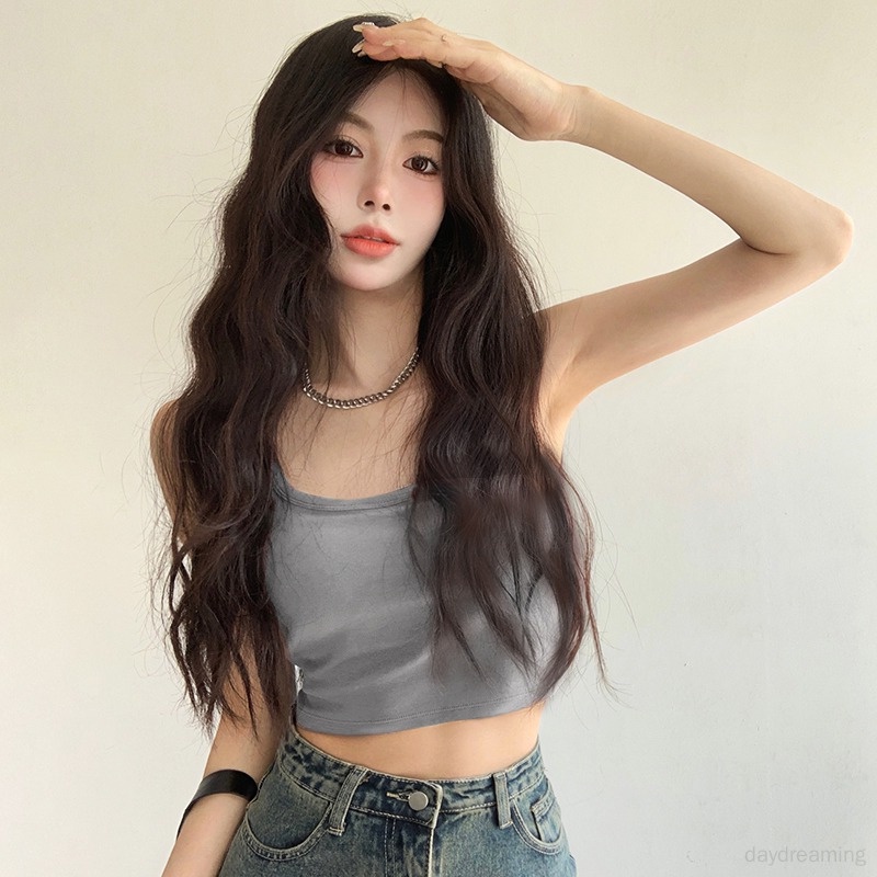 Áo Tank Top Thể Thao Cổ Vuông Phong Cách Hàn Quốc Cho Nữ