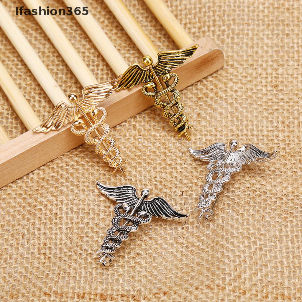 Ifashion365 Fashion Retro Angel Wings Men Badge Pin Snake Brooches Lapel Medal Decoration VN