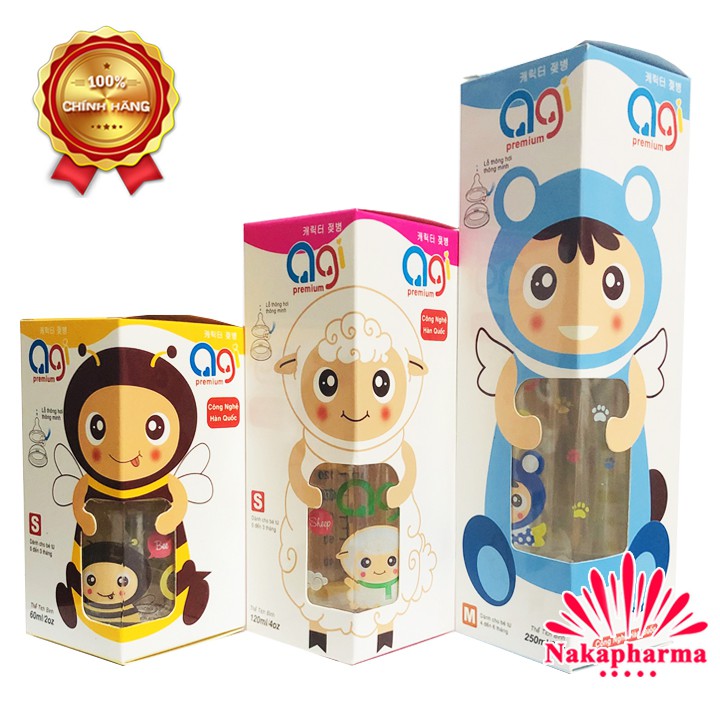 Bình sữa AGI Premium đủ size 60ml | 120ml | 250ml