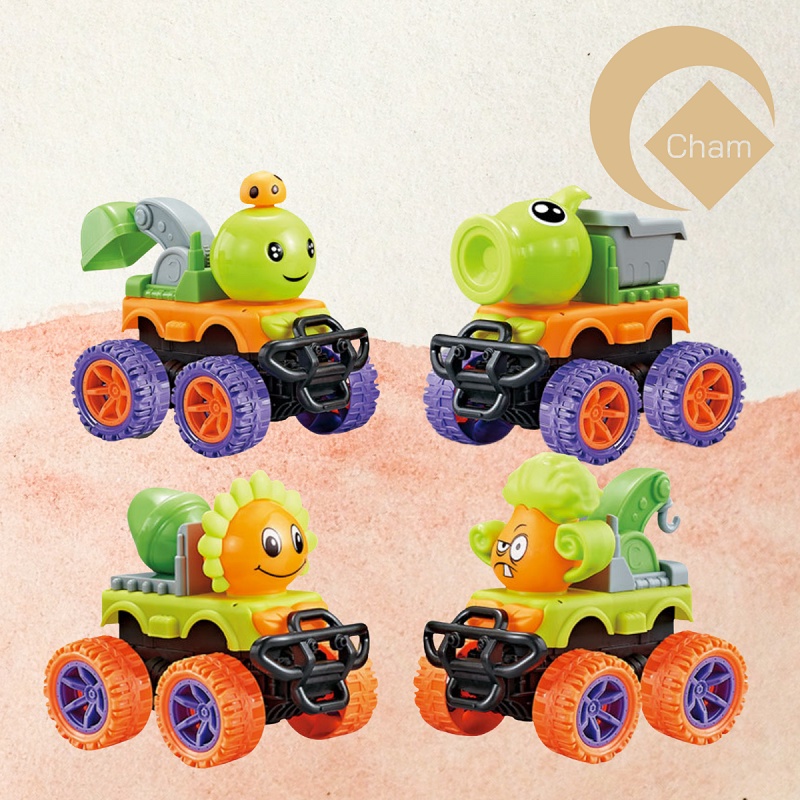 Ô tô đồ chơi nhựa Pland and Zoombies cao cấp Cham an toàn cho bé xe máy xúc, xe cần cẩu, trộn bê tông, o to chở cát