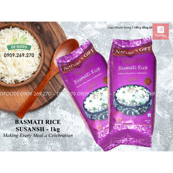 Gạo Ấn Độ Basmati Rice Susansh 1kg